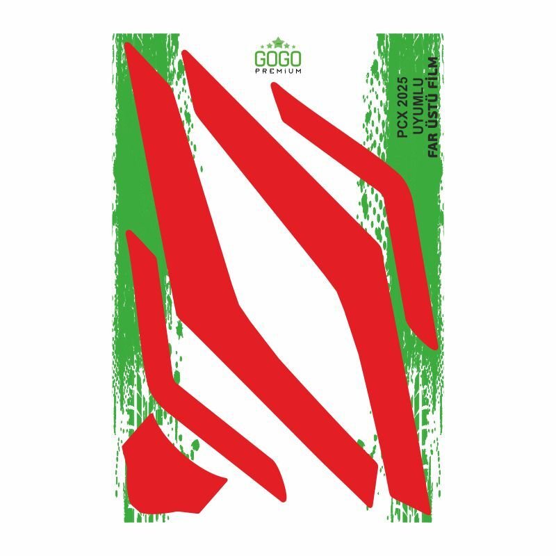 HONDA PCX 2025 UYUMLU GENİŞ FAR ÜSTÜ FİLM KIRMIZI