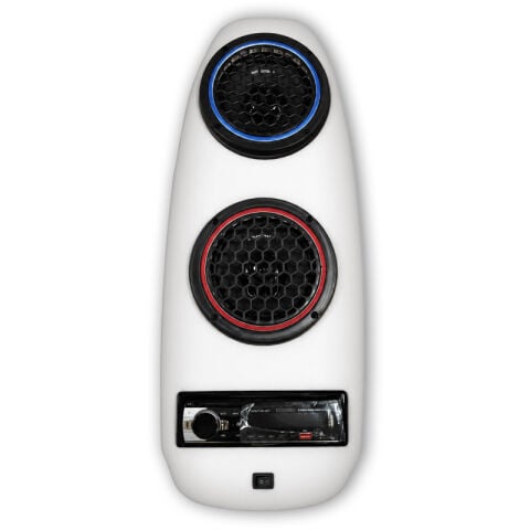 PCX Koltuk Altı Ses Sistemi 2 X 200W Hoparlör Beyaz (Sese Duyarlı Led Işıklı)