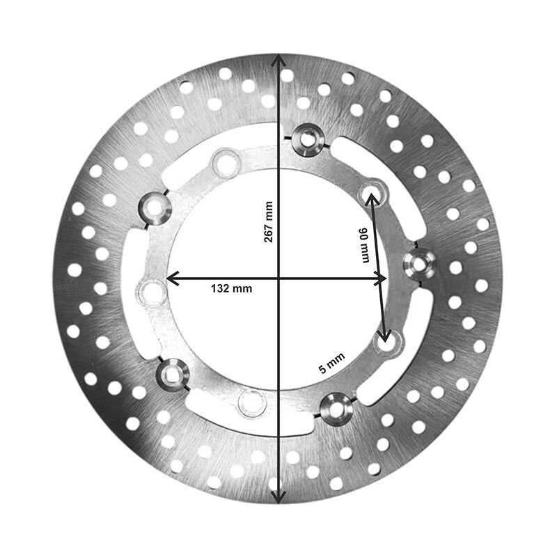 UNİVERSAL 267 mm X 132 mm X 5 mm SPOR ÖN DİSK NİKEL