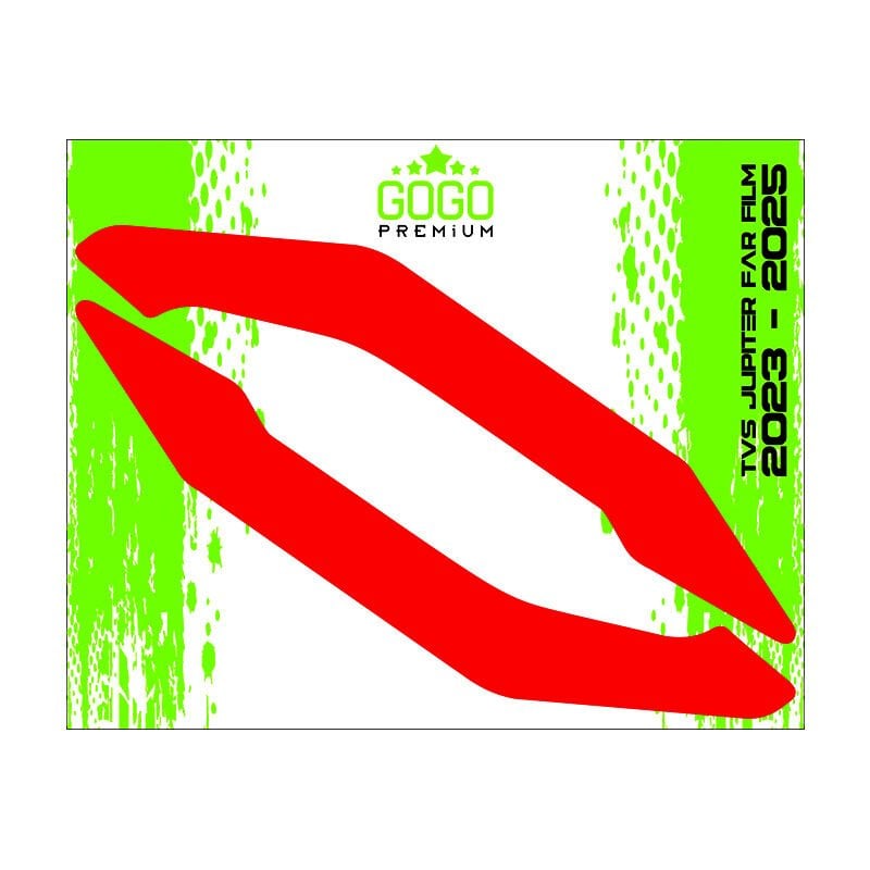 TVS JUPİTER 2023 - 2025 UYUMLU FAR ÜSTÜ FİLM KIRMIZI