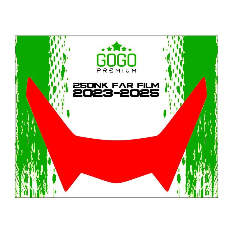 CF MOTO 250NK 2023 - 2025 UYUMLU FAR ÜSTÜ FİLM KIRMIZI