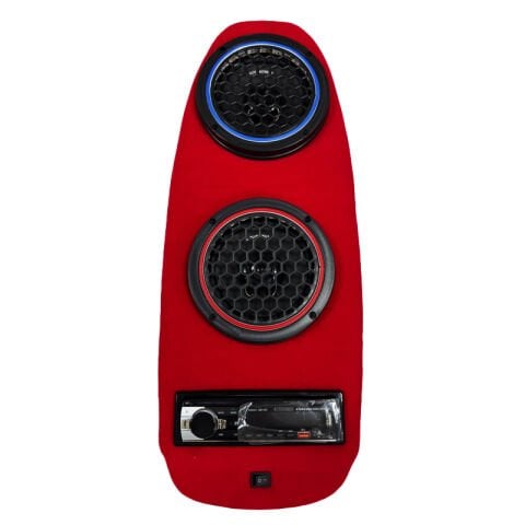 PCX Koltuk Altı Ses Sistemi 2 X 200W Hoparlör Kırmızı (Sese Duyarlı Led Işıklı)