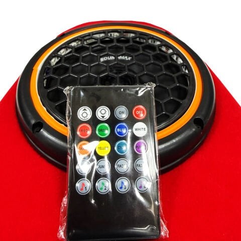 PCX Koltuk Altı Ses Sistemi 2 X 200W Ekranlı Hoparlör Kırmızı (Sese Duyarlı Led Işıklı)