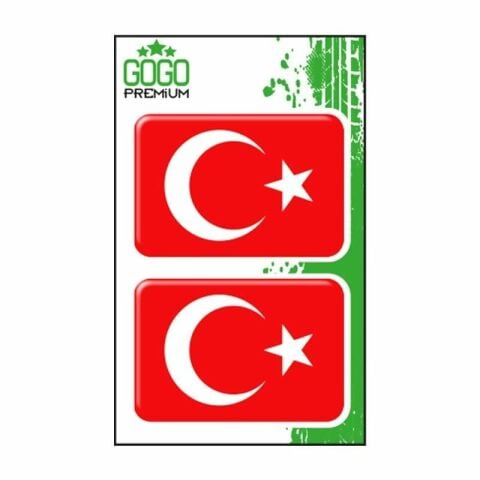 TÜRK BAYRAĞI 3 (4X6 cm) İKİLİ DAMLA ETİKET