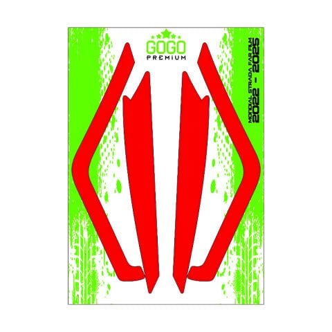 MONDİAL STRADA 2022 - 2025 UYUMLU FAR ÜSTÜ FİLM KIRMIZI