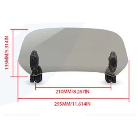 UNİVERSAL RÜZGAR SAPTIRICI CAM ( DEFLEKTÖR ) AYARLANABİLİR ASANSÖRLÜ 295 X 135 MM FÜME