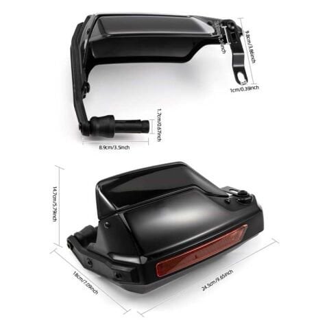 UNİVERSAL GENİŞ EL RÜZGAR KORUMA SİYAH