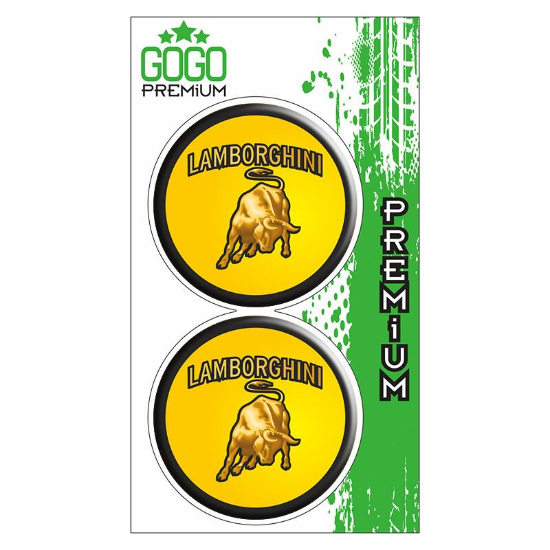 LAMBORGİNİ LOGO SARI (5X5 cm) İKİLİ DAMLA ETİKET