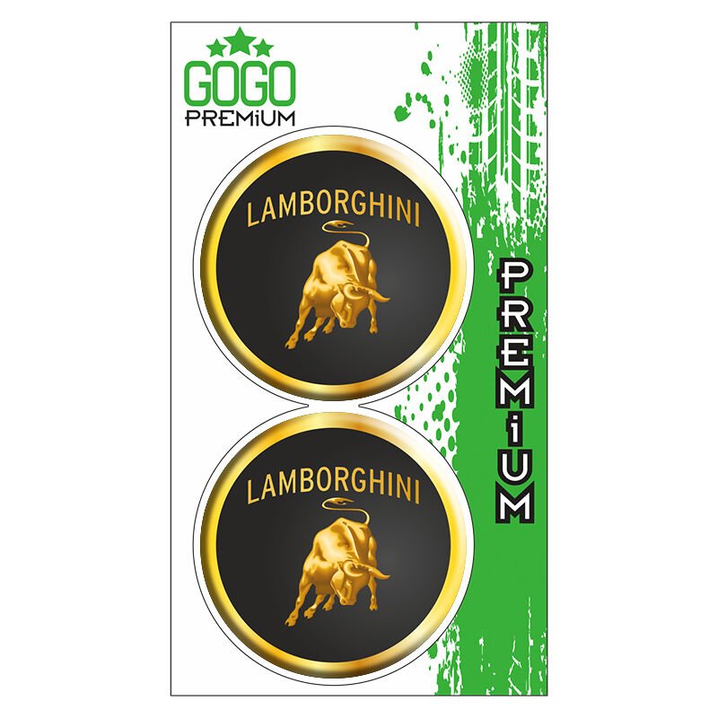 LAMBORGİNİ SİYAH LOGO (5X5 cm) İKİLİ DAMLA ETİKET