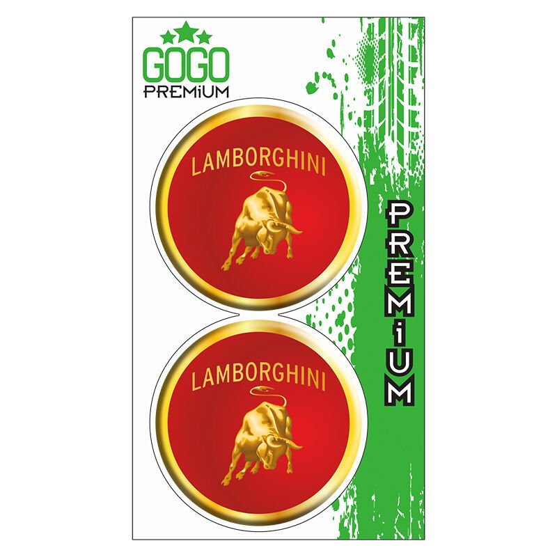LAMBORGİNİ LOGO KIRMIZI (5X5 cm) İKİLİ DAMLA ETİKET