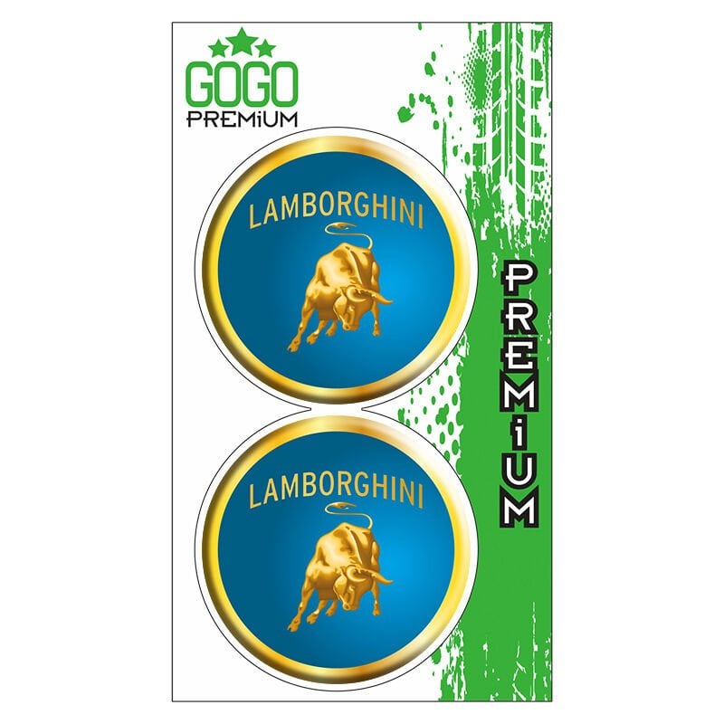 LAMBORGİNİ LOGO MAVİ (5X5 cm) İKİLİ DAMLA ETİKET